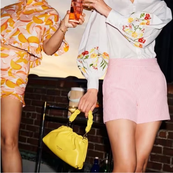 ♠️kate spade Meringue Small Nappa Leather Crossbody Bag, Lime Slice NWT - Picture 7 of 8